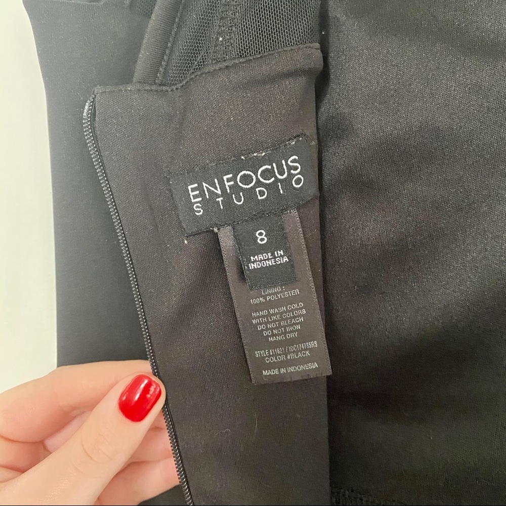 Black Dress with Mesh Details - Picture 6 of 6